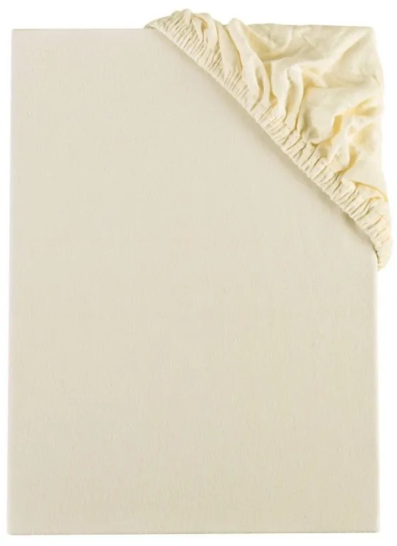 Plachta posteľná krémová jersey EMI, Plachta Queen 150x200
