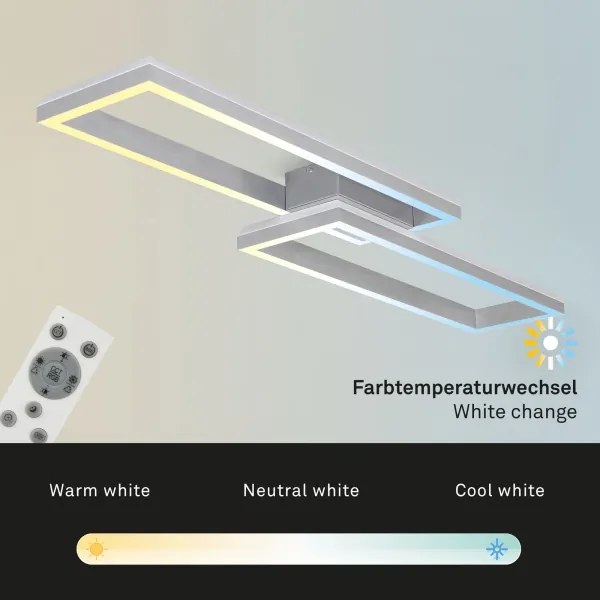 Brilo - LED RGBW Stmievateľný prisadený luster FRAME 2xLED/21W/230V 2700-6500K+ DO