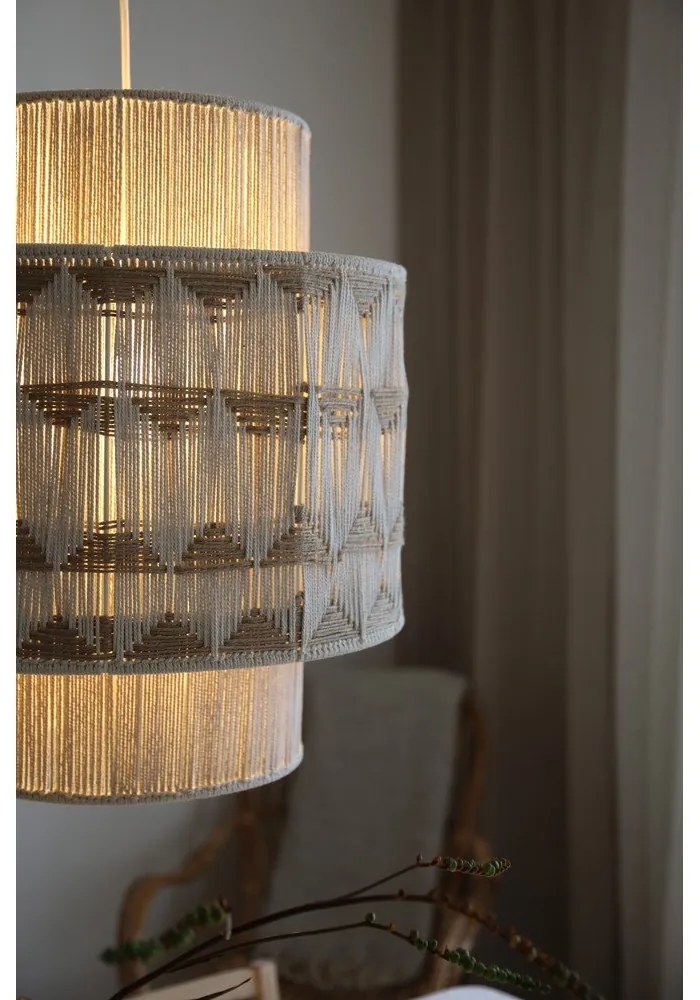 Závesné svietidlo v prírodnej farbe s tienidlom z textilu a juty ø 45 cm Ano – Markslöjd