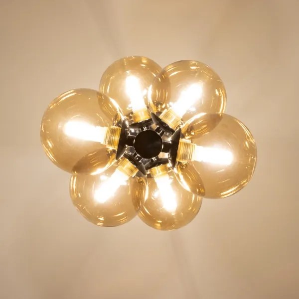 Brilagi - LED luster na lane MILLA 6xG9/3W/230V čierny chróm/zlatá