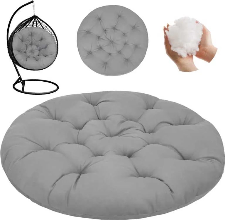 Vodeodolný sedací vankúš do závesného kresla 130 cm - šedý