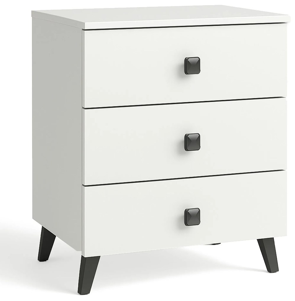 Komoda MOBI K-03 biela/čierna