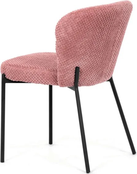 Jedálenská stolička bouclé, ružová CT-W1077 PINK2