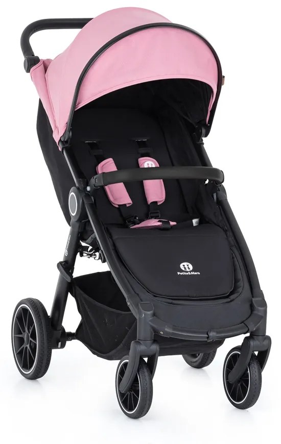 PETITE&MARS kočík športový Street+ RWS black rose pink complete