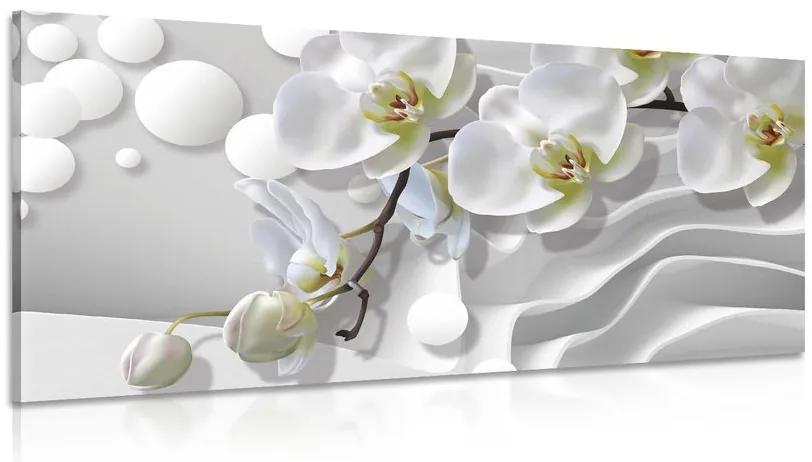 Obraz orchidea na abstraktnom pozadí Varianta: 120x60