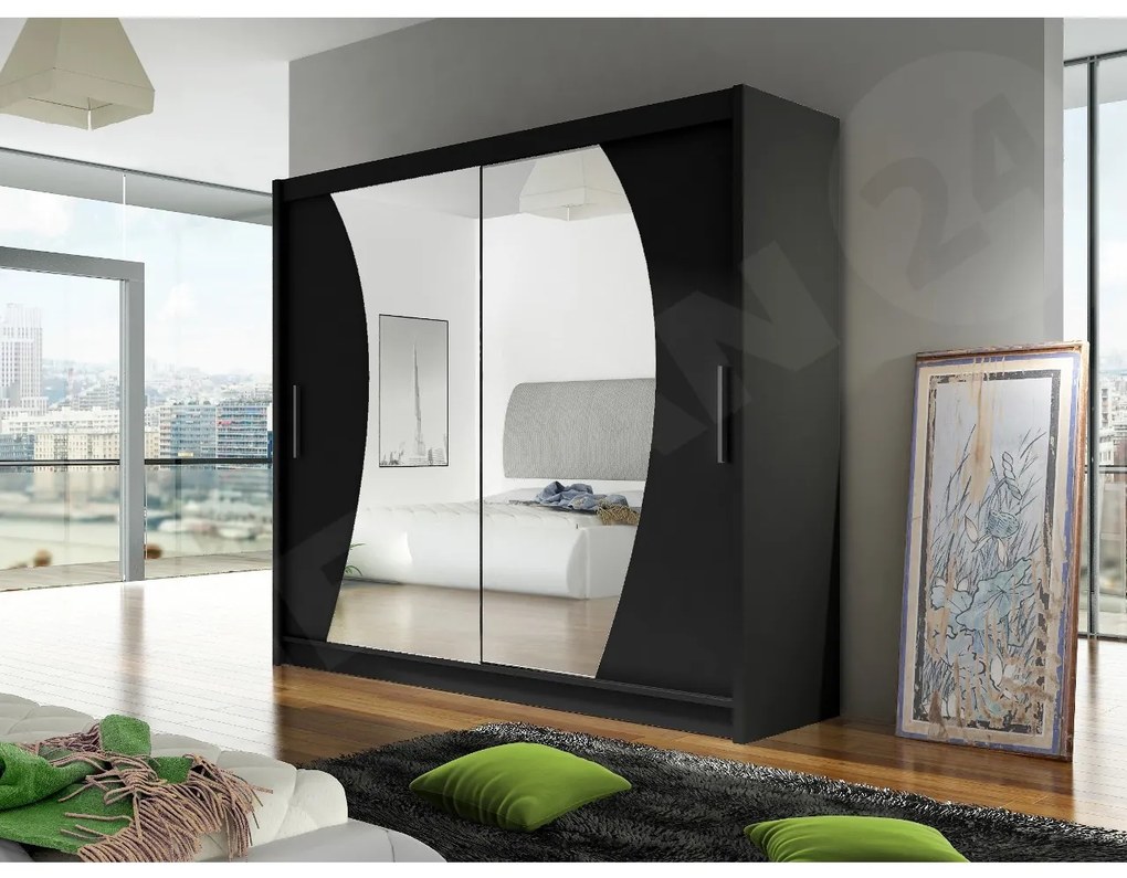 Skriňa London IX, Farby: kašmír, Osvetlenie: osvetlenie LED RGB - farebné
