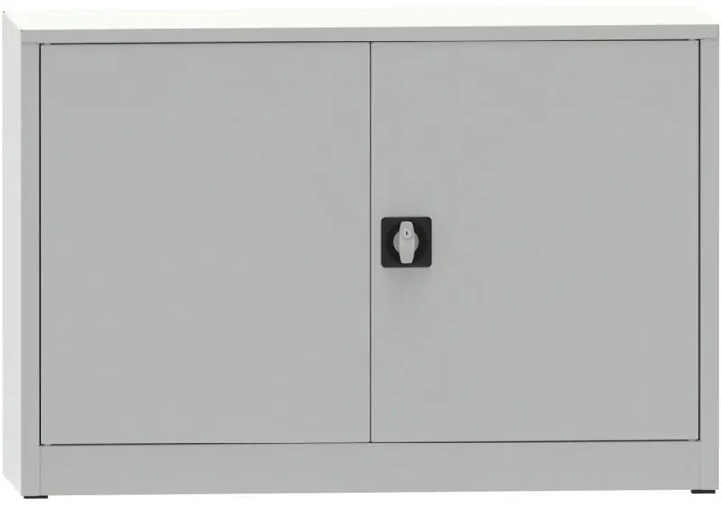 Dielenská policová skriňa na náradie KOVONA JUMBO, 1 polica, zváraná, 800 x 1200 x 500 mm, sivá / modrá