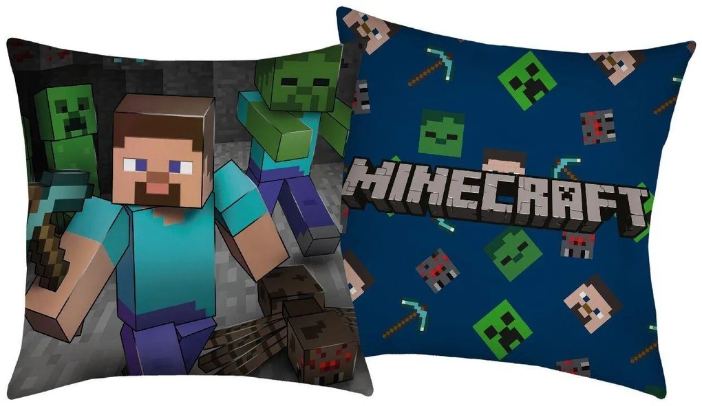 HALANTEX -  HALANTEX Vankúšik Minecraft Steve Polyester, 40/40 cm