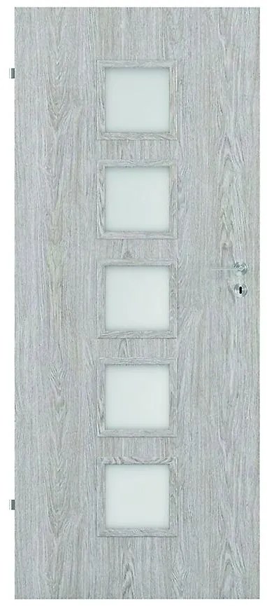 Dvere vnútorné Vedi 5*5 60Ľ dub  strieborný