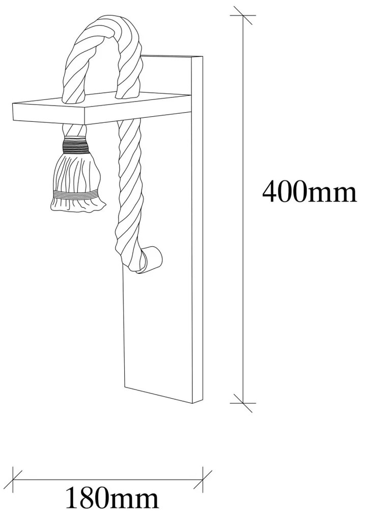 Nástenná lampa Erebos IV natural