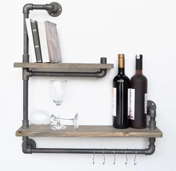 Nástenná polica BORURAF 58x60 cm smrek