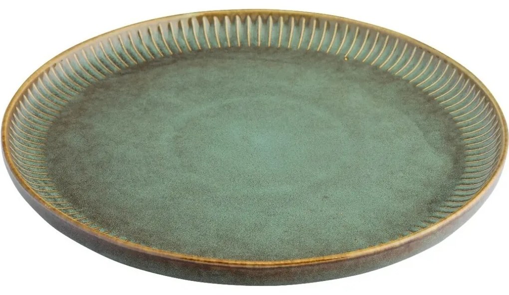 Altom Porcelánový mělký tanier Reactive Sage, 26cm