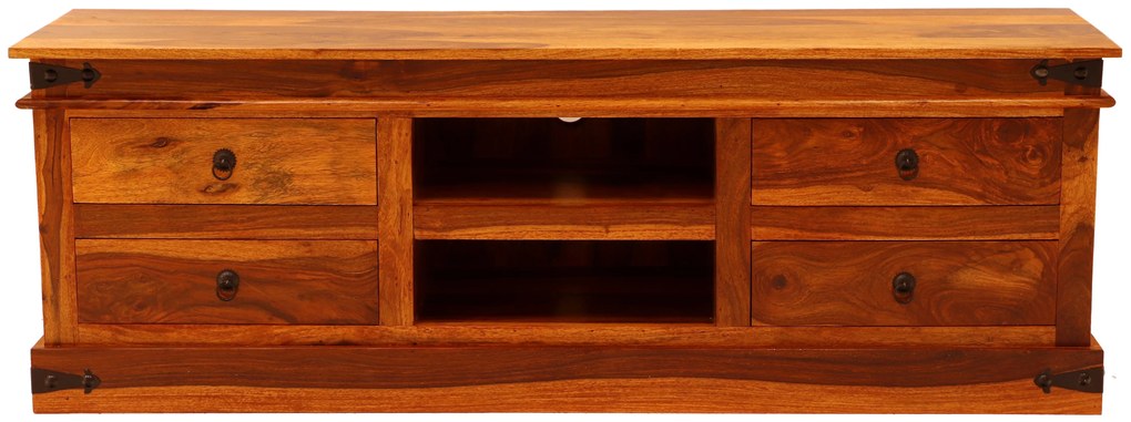 furniture-nabytek.cz - Rustikálny tv stolík z masívneho dreva palisander 160x55x45