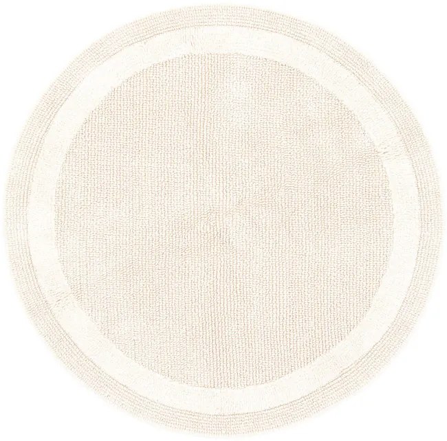 Kúpelňový okrúhly koberček Keno Elips Ecru B02