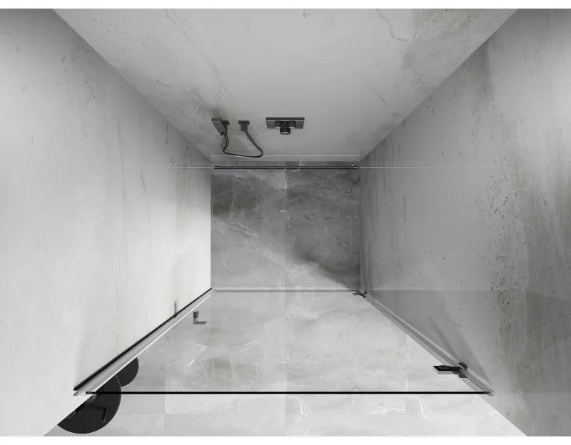 Mexen, Mexen Lunar-B výklopné pravé sprchové dvere 65 cm, transparentné, chróm - 832-065-000-01-00-P