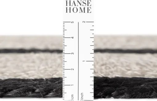 Koberec Hanse Home LINA prírodný / slonia kosť / čierny kruh
