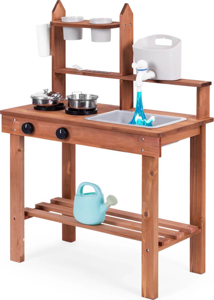 Detská blátová kuchynka z jedľového dreva ECOTOYS