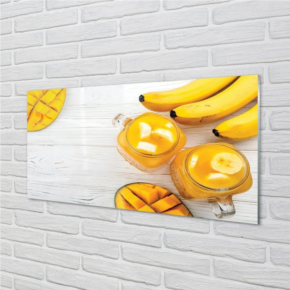 Obraz na skle Mango banán smoothie 140x70 cm