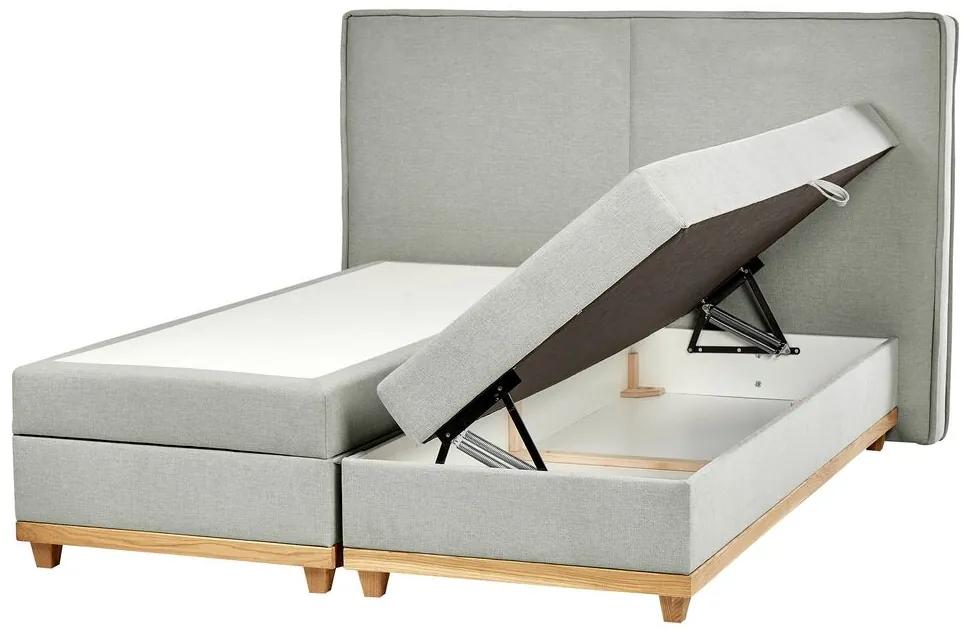 Manželská posteľ 160 cm Despina (sivá) (s roštom a matracom) (s úl. priestorom). Vlastná spoľahlivá doprava až k Vám domov. 1078674