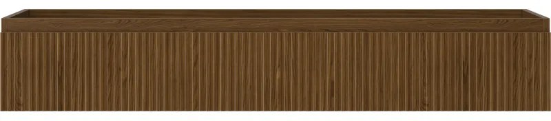 Mexen Rivel, kúpeľňová skrinka pod umývadlo 140 cm, 1 zásuvka, drážkovaná, orech, 91A20-14023-1-BF86