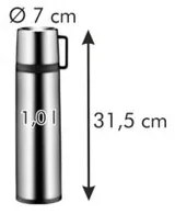 TESCOMA termoska s hrnčekom CONSTANT 1.0 l,nerez , 1 l