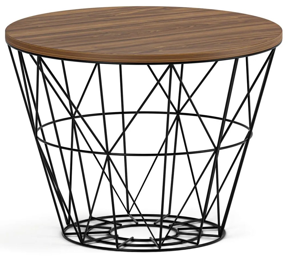 Okrúhly konferenčný stolík STILO, priemer 60 cm, orech