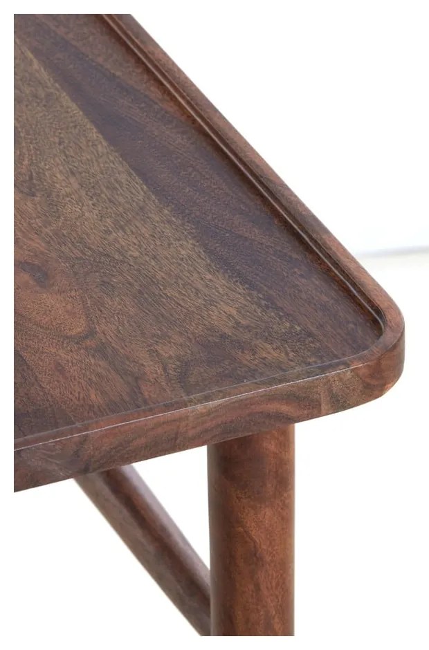 Hnedý konzolový stolík z masívu akácie 30x120 cm Qiano – Light & Living