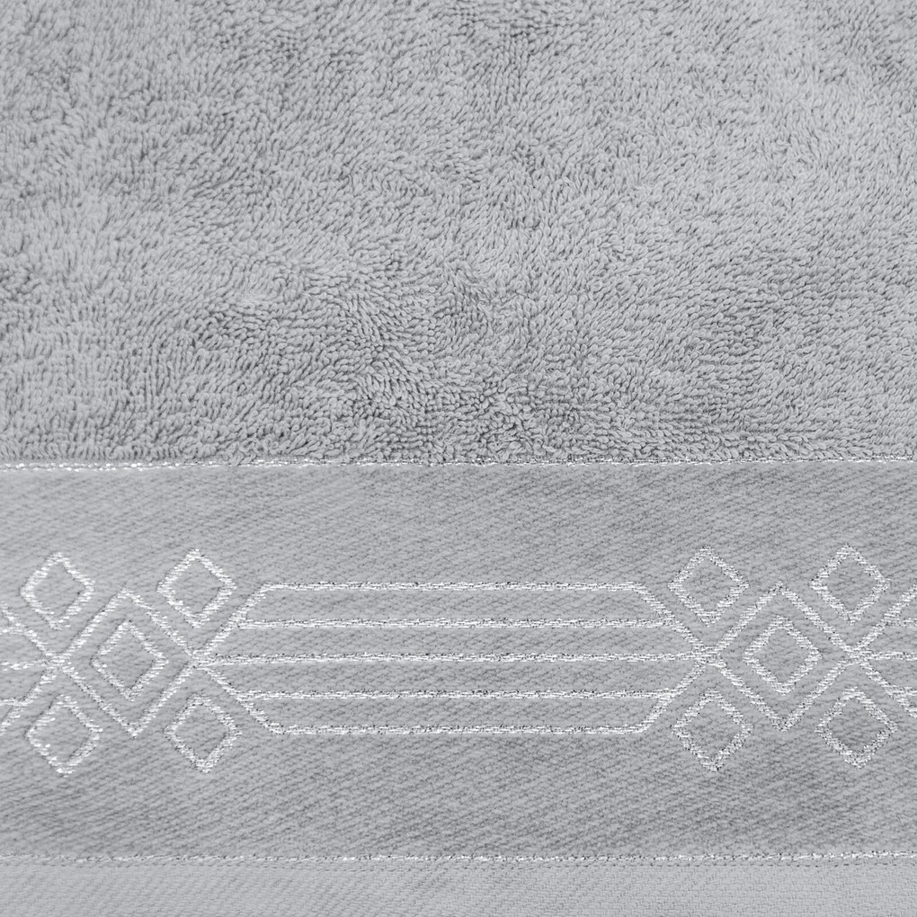 BAVLNENÝ UTERÁK KAMELA 50X90 CM STRIEBORNÁ