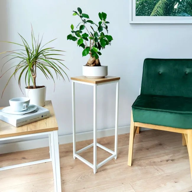 Stojan na kvety ARBEN CRAFT biely 60 cm