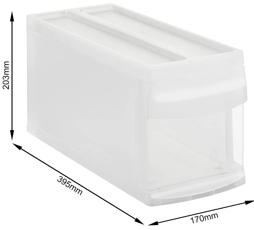 2. akosť - S - Zásuvka, úložný box výsuvný, transparentný Rotho SYSTEMIX
