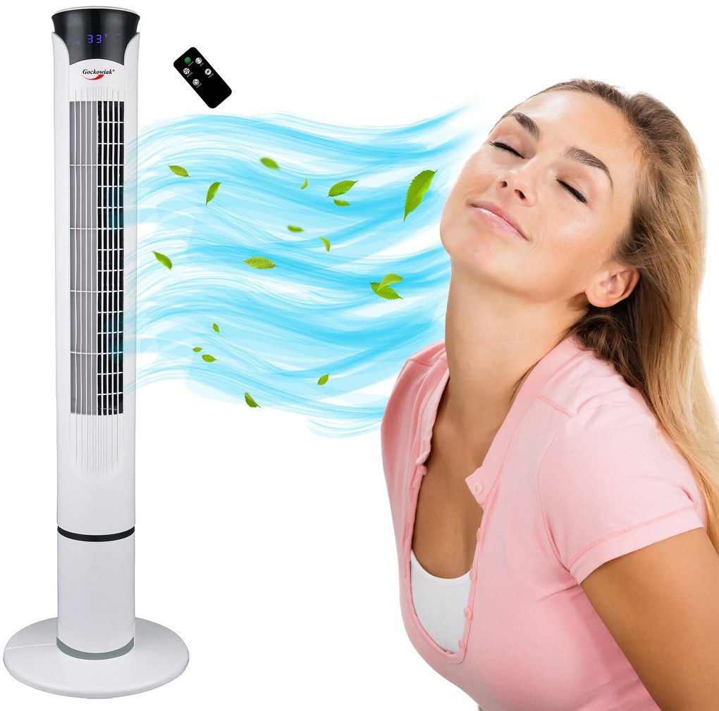 Stĺpový ventilátor TOPLO biely