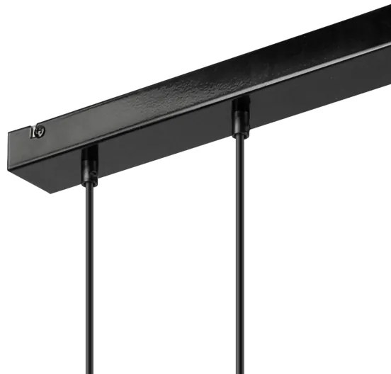 Luster na lanku SIMON 3xE27/60W/230V čierna