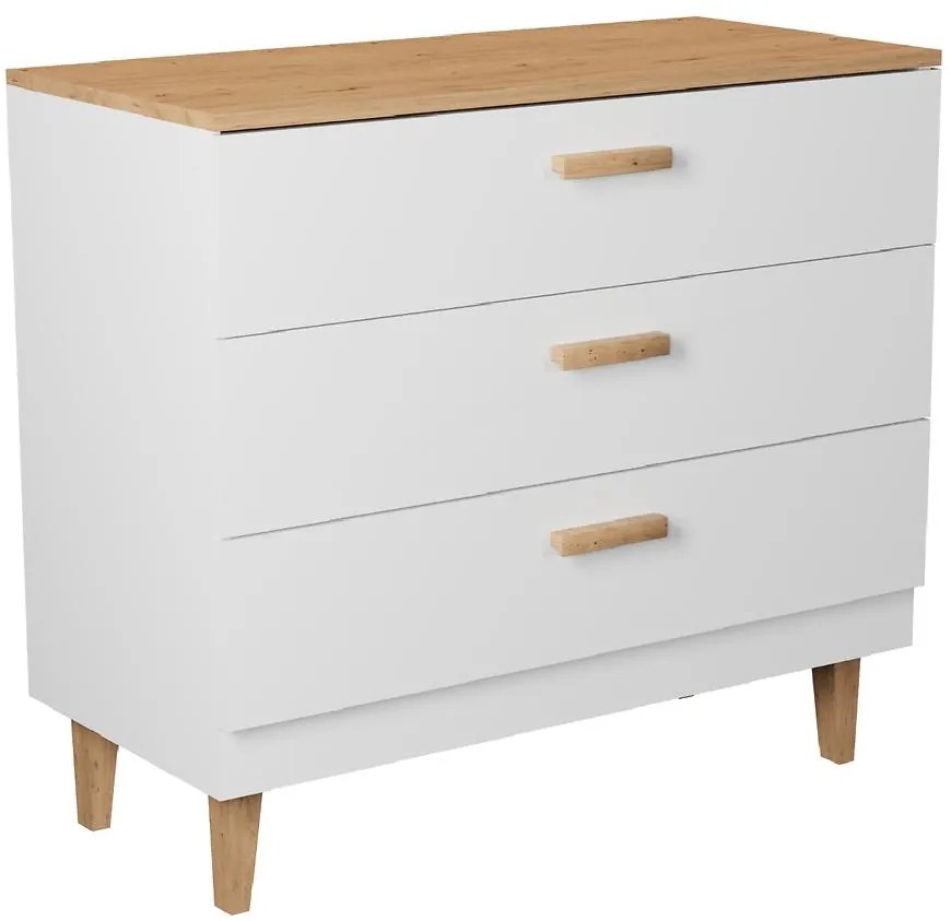 Komoda Denver Biely/Hikora