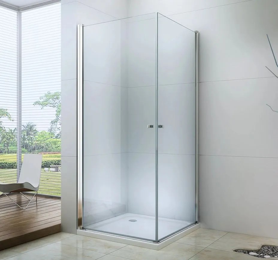Mexen PRETORIA DUO sprchovací kút 80x95cm, 6mm sklo, chrómový profil-číre sklo, 852-080-095-02-00