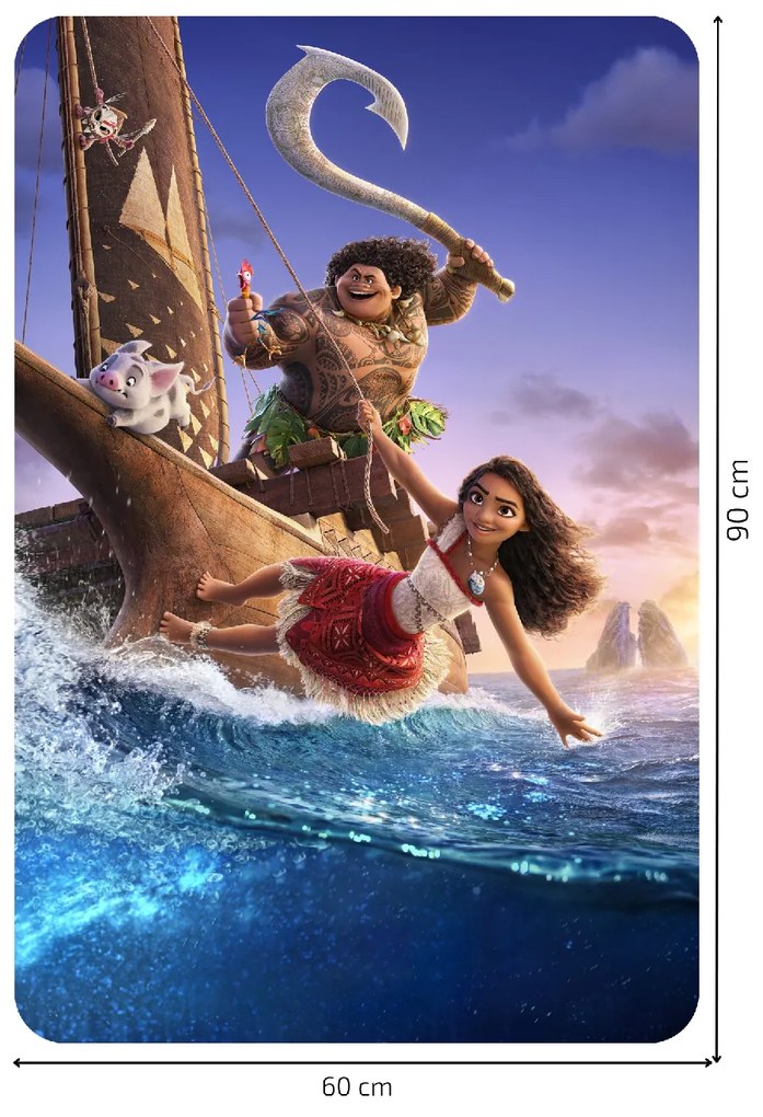 Textilná nálepka na stenu "Vaiana 3"