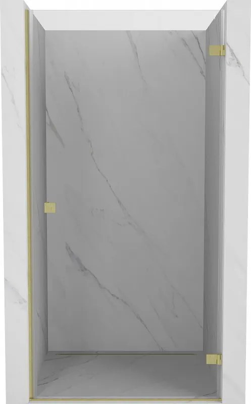 Mexen, Mexen Lunar-B Otočné pravé sprchové dvere 80 cm, transparentné, brúsené zlaté - 832-080-000-55-00-P