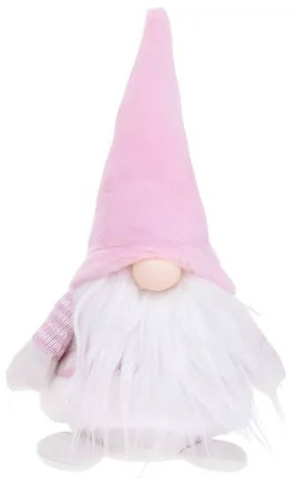 Škriatok s LED nosom – s ružovou čiapkou 30 cm