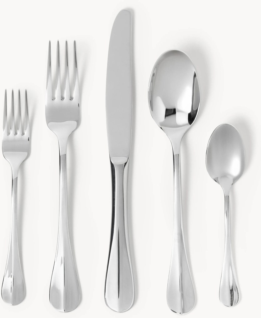 Súprava príborov's vysokým leskom Zooey, rôzne veľkosti