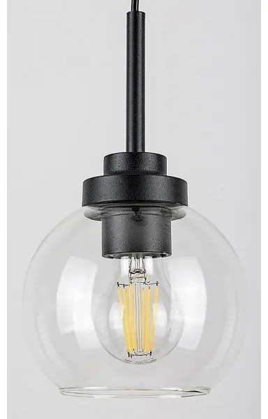 Rabalux 75006 - Kúpeľňový luster na lanku TIRINA 1xE27/15W/230V čierna IP44