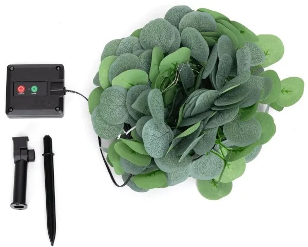 Aigostar - LED Solárna reťaz 100xLED/12m IP65 teplá biela eukalyptus