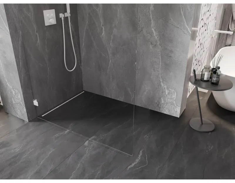 Mexen Lunar sprchová stena ľavá 70 x 200 cm, 8mm číre sklo, biela, 830-070-000-20-00-L