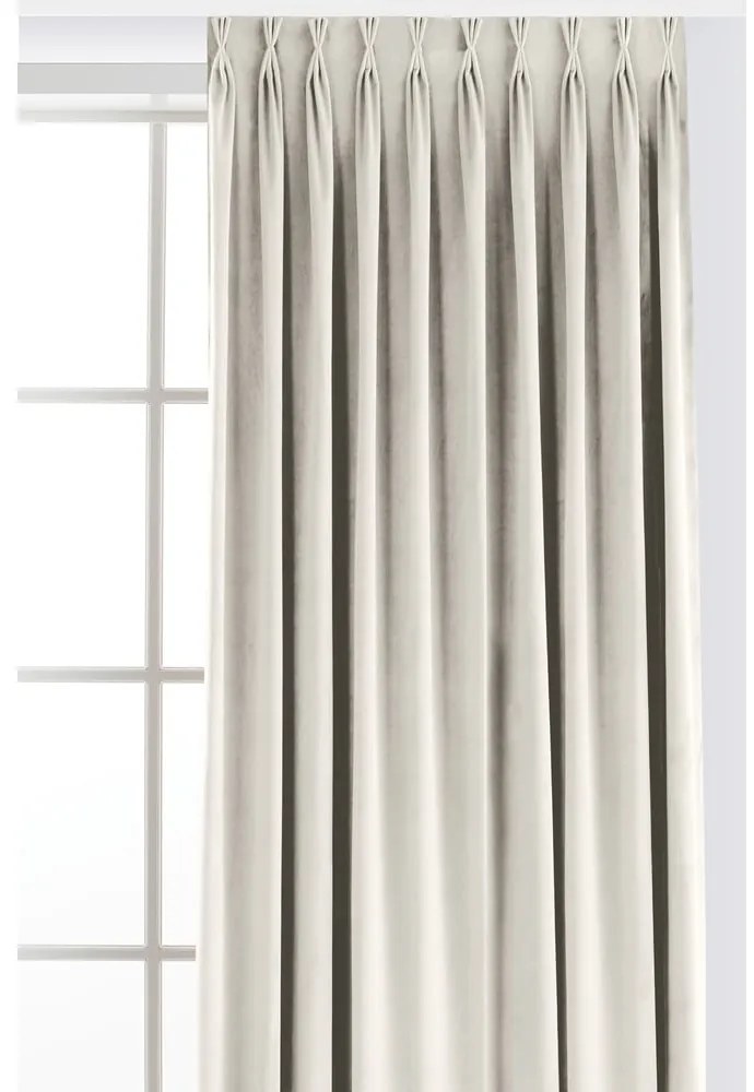 Krémový zamatový dimout záves 265x250 cm Velto – Filumi