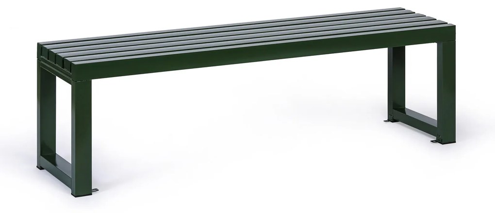 Parková lavička ALURA, 1500 mm, zelená