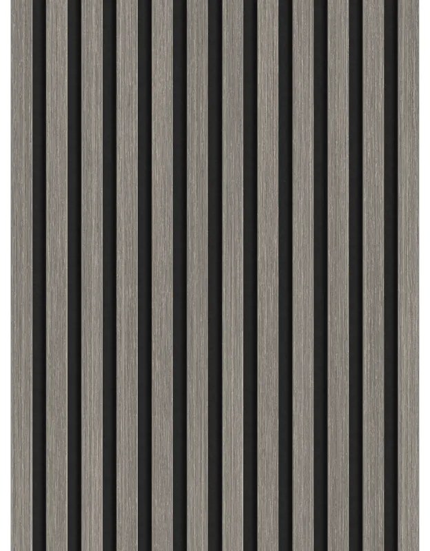 Mexen Lam-F, akustické stenové lamely 275 × 30 cm, plstený podklad 8 mm, technická dyha, dub striebristý, S105-275307-3015-007