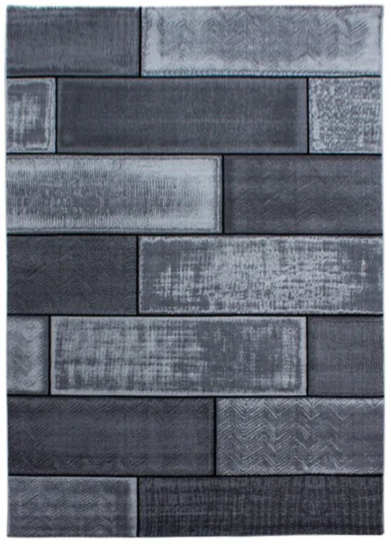 Ayyildiz, Kusový koberec Plus 8007 black, 80x300, šedá, chodba / predsieň