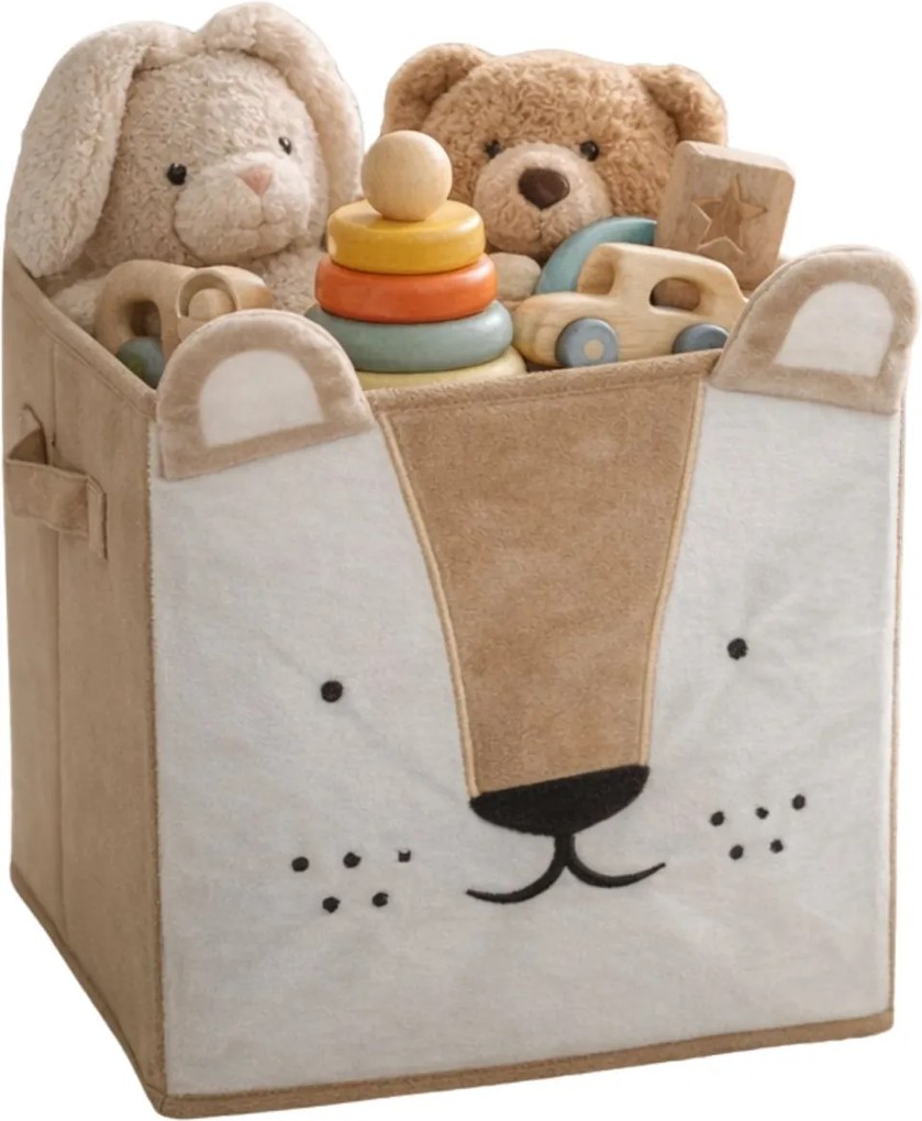 Úložný box Lion, 29x29x29 cm, hnedá