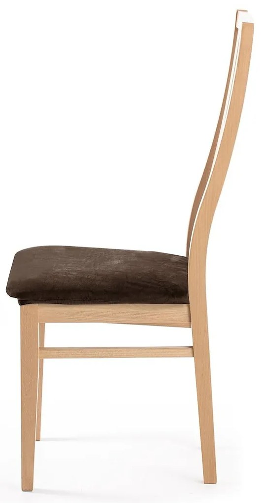 Restilo Napínací poťah na sedák na stoličku tmavohnedá, 40 x 40 + 5 cm