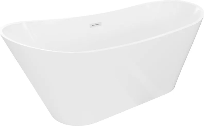 Mexen Dora, voľne stojaca vaňa 150 x 75 cm, biela, biely prepad, 52071507500-20