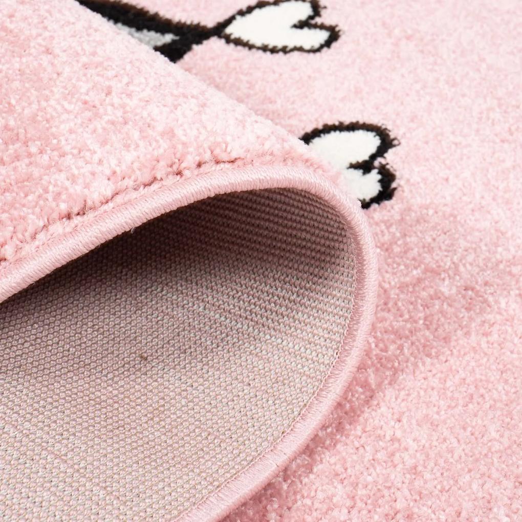 Dekorstudio Moderný koberec BUBBLE - Ružová mačka Rozmer koberca: 120x160cm