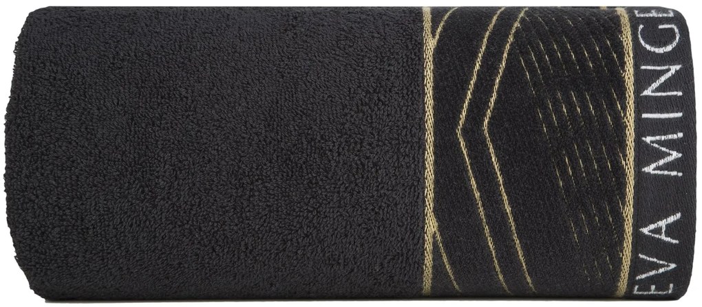 BAVLNENÝ UTERÁK EVA MINGE3 50X90 CM ČIERNA